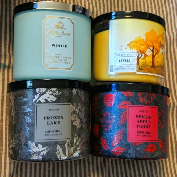Bath & Body Works Other - 4 NEW 3 wick candles